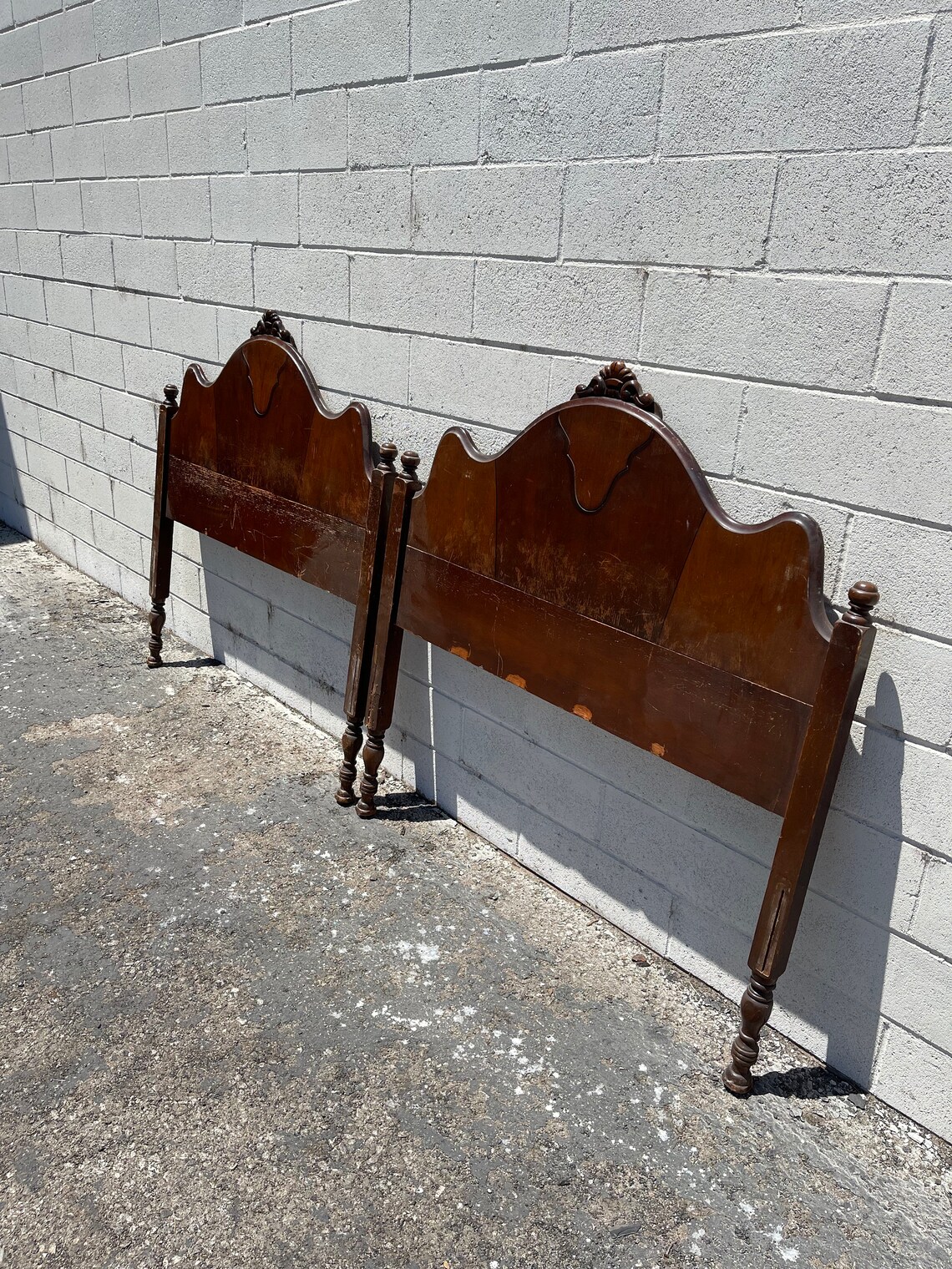 2 Twin Headboards Antique Victorian Shabby Chic French Etsy