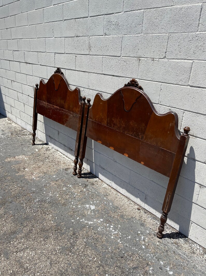 2 Twin Headboards Antique Victorian Shabby Chic French Etsy