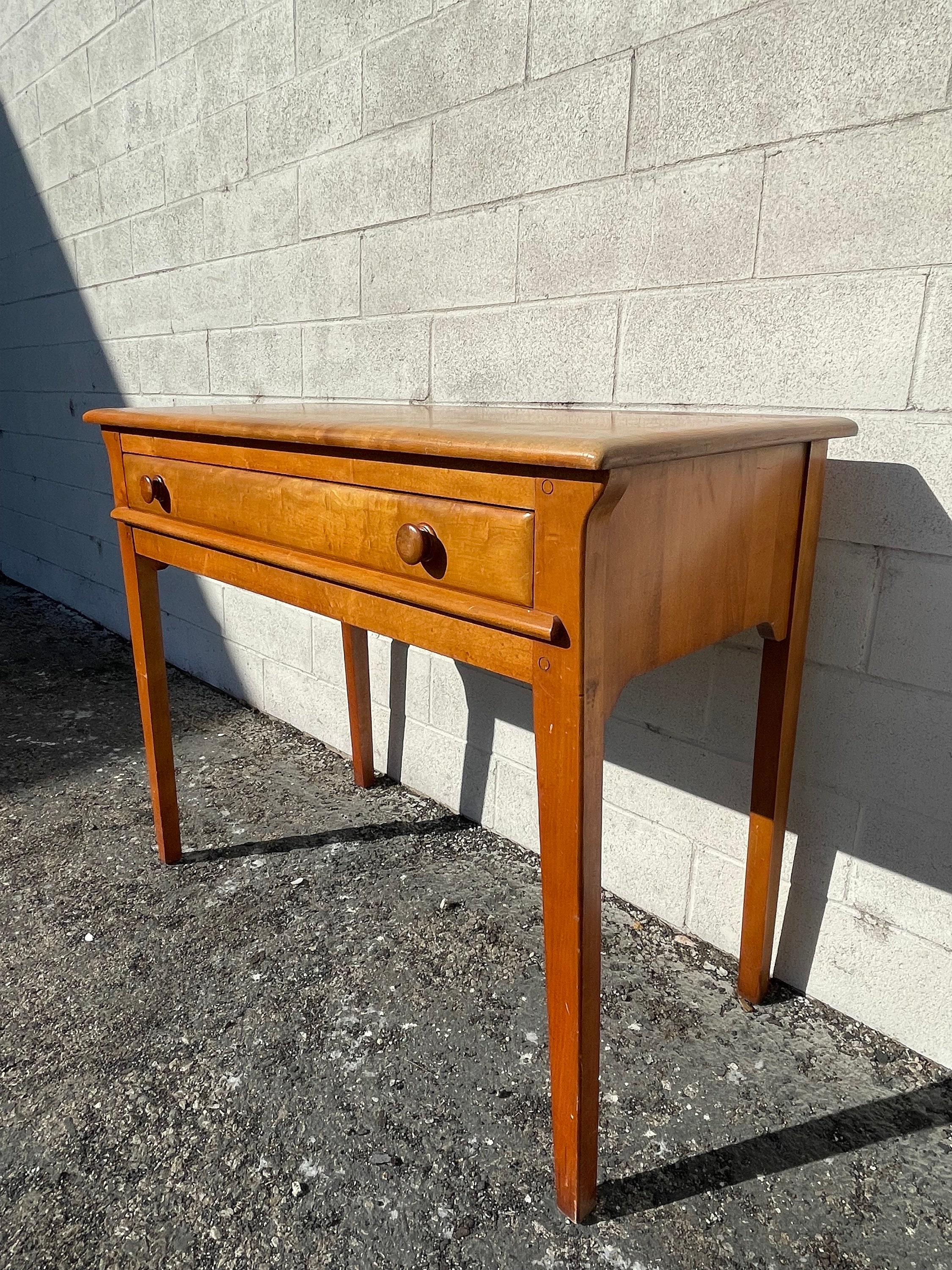 Vintage Wood Desk Writing Office Table Student Vanity Traditional