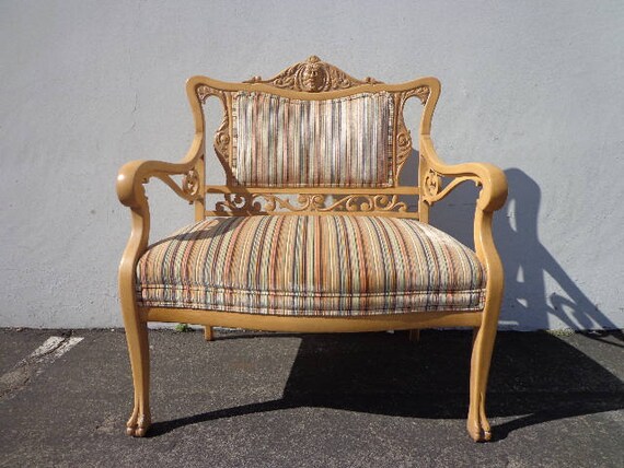 Bench Settee Loveseat French Provincial Boudoir Vanity Bed Etsy