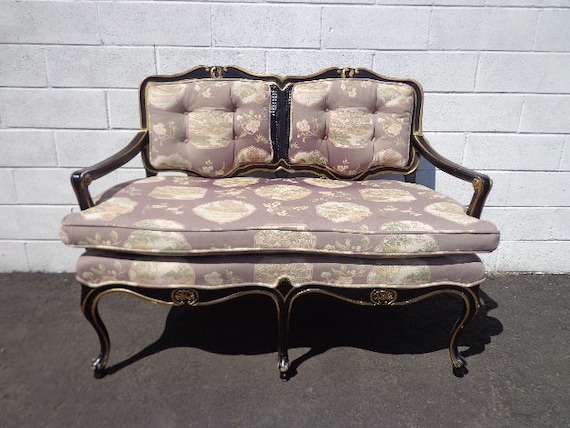 Bench Settee Loveseat Chinoiserie Chinese Boudoir Vanity Bed Etsy