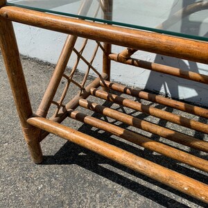 Rattan Bookcase Wicker Woven Jute Etagere Shelves Book Case Display Shelf Shelves Storage Regency Miami Tropical Beach Style Rattan Bamboo image 6