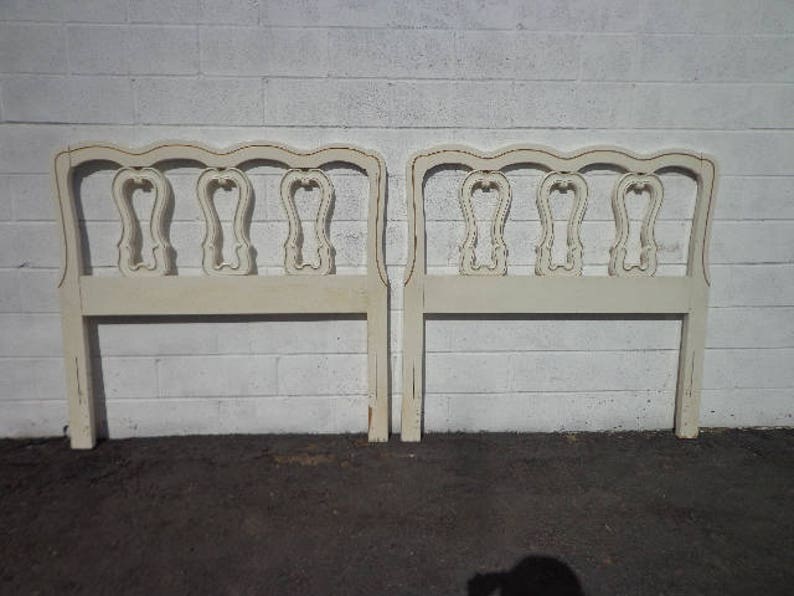 2 Headboards Pair Vintage French Provincial Twin Bedroom Set Image 0
