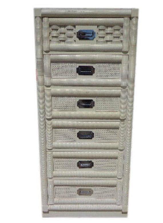 Campaign Chest Lingerie Dresser Dixie Furniture Tallboy Highboy Brass Regency Asian Bedroom French Mid Century Campaign Furniture