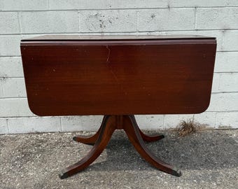 Antique Dining Table Folding Drop Leaf Duncan Phyfe Style Sofa Table Traditional Vintage Country Farmhouse Arts Crafts CUSTOM PAINT Avail