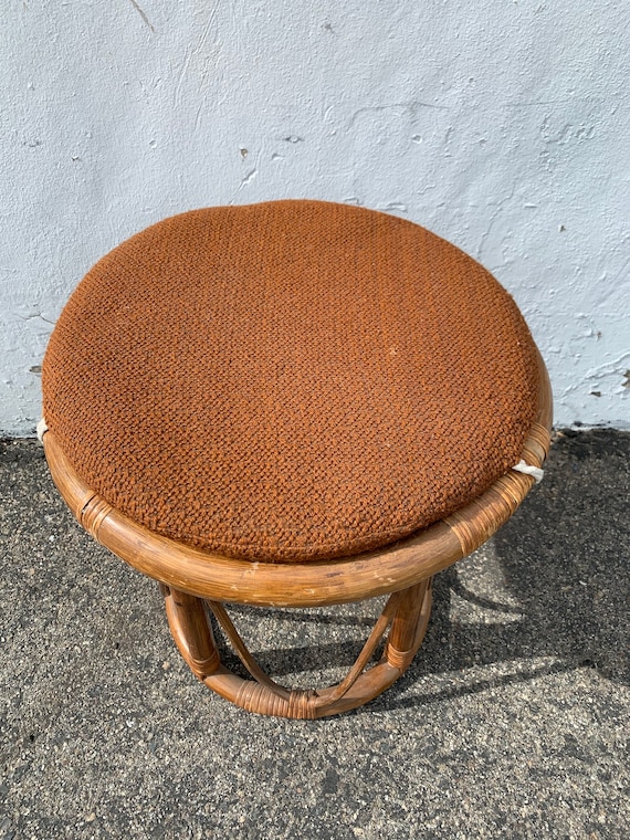 Rattan Stool Bentwood Bamboo Paul Frankl Style Ottoman - Etsy Canada