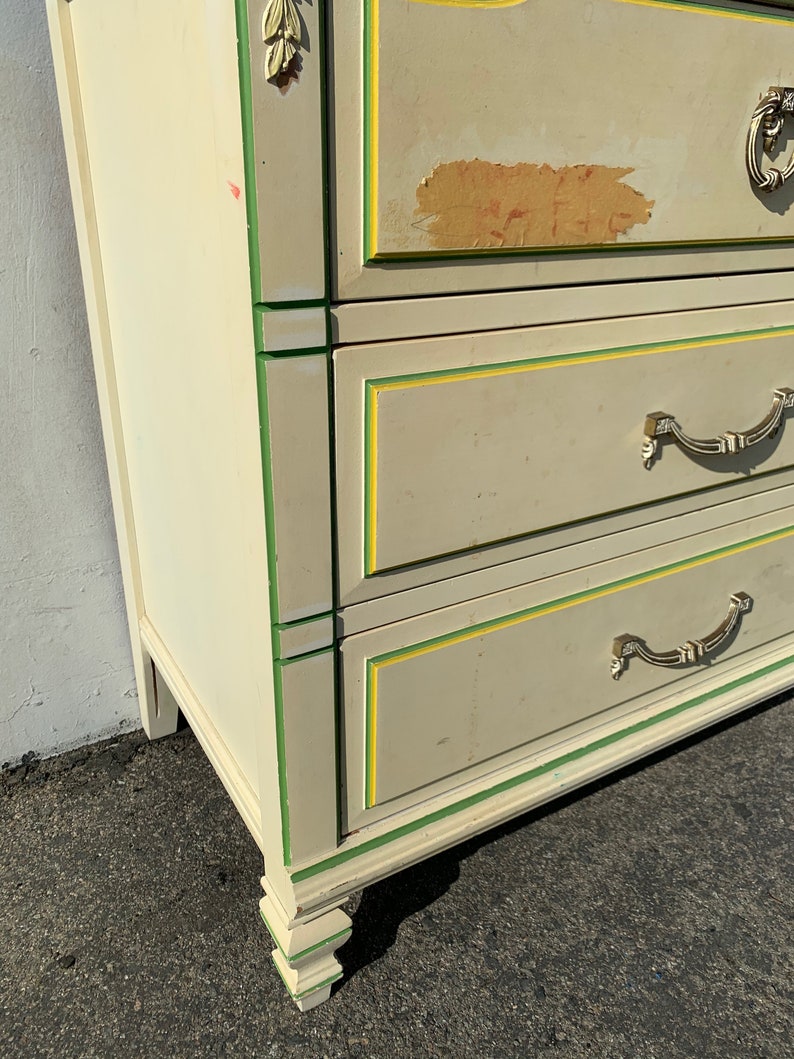 Vintage Nightstand Bachelor Chest French Provincial Dresser Bedside Table Oversized Furniture Bedroom Chest Storage Wood CUSTOM PAINT AVAIL image 10