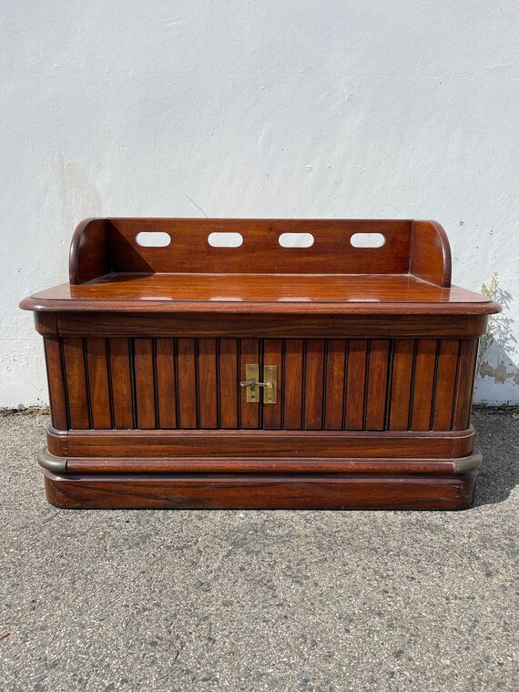Antique storage on sale bench vintage