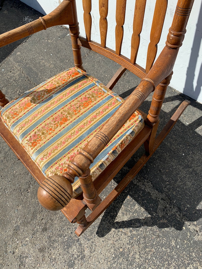 Antique Rocking Chair Rocker Armchair Spindle Traditional Shabby Chic