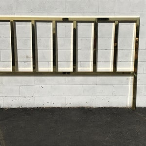 Vintage Polished Brass King Headboard | Hollywood Regency bild 2