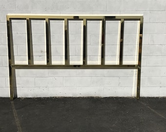 Headboard Brass Gold Furniture Bed Bedroom Glam Hollywood Regency Mid Century Modern Vintage Glam Boho Bohemian