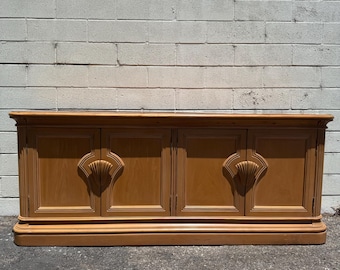 Post Modern Wood Cabinet Chest TV Console Cabinet Table Storage Shell Boho Chic Style Bedroom Entry Way Vintage Regency CUSTOM PAINT Avail