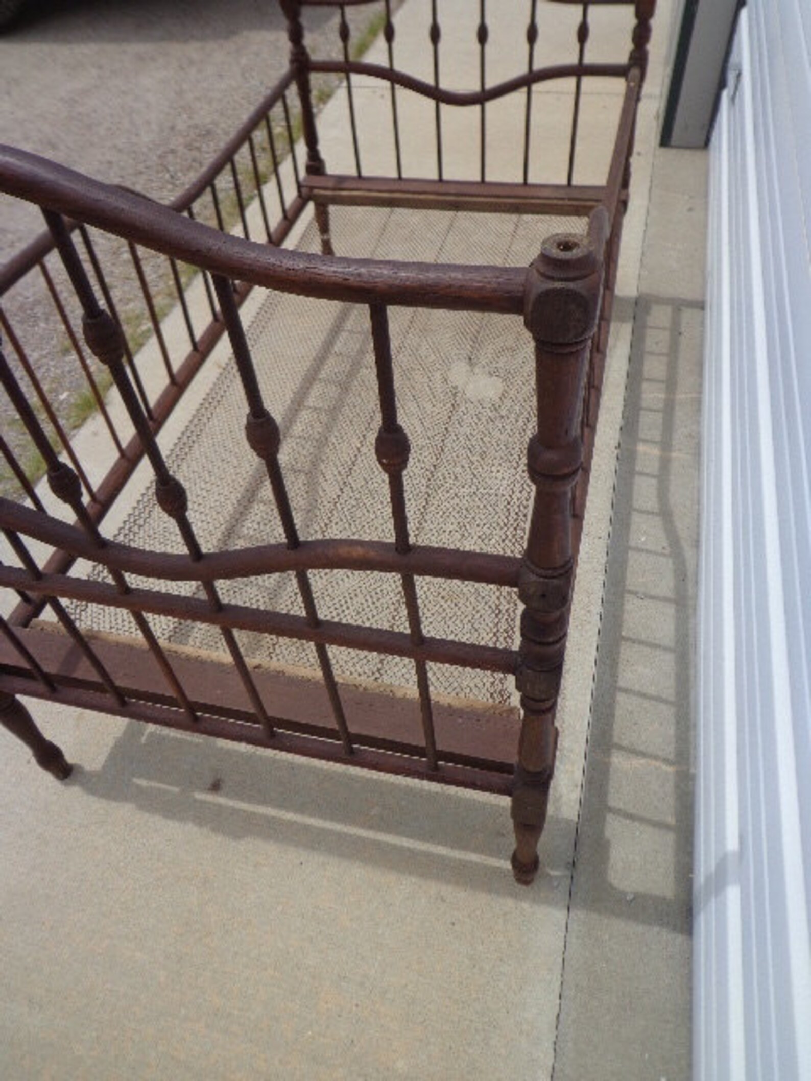 Antique Wood Baby Crib Shabby Chic Daybed Day Bed Settee Etsy