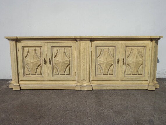 Buffet Console Sideboard Dresser Spanish Revival Storage Hutch Etsy