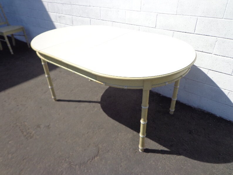 Vintage Faux Bamboo Dining Table Kitchen Thomasville Allegro Etsy