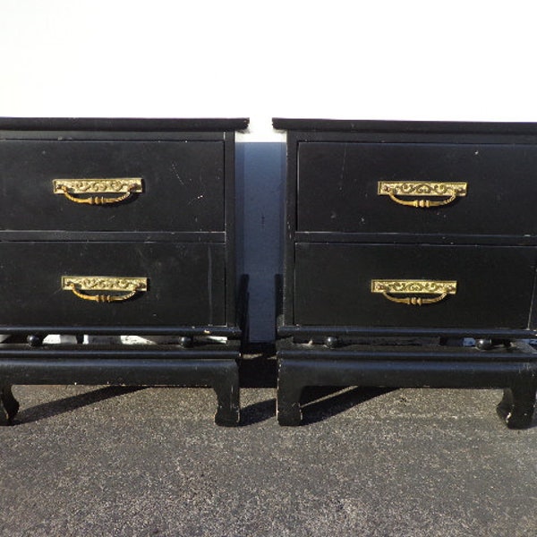 Black Nightstands Etsy