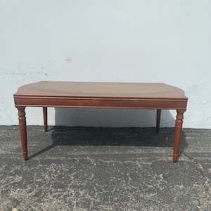 Antique Coffee Table Mahogany Leather Top Side Accent Nightstand French Traditional Shabby Chic Vintage Accent Nightstand Bedside Federal
