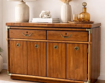 Drexel Accolade Campaign Buffet Bar Cabinet CUSTOM Paint / Stain Available