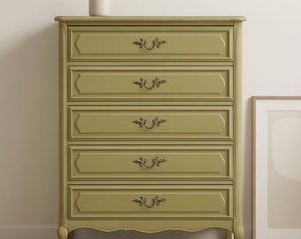 Vintage Henry Link French Provincial Tall Dresser - Rococo Style CUSTOM PAINT Available