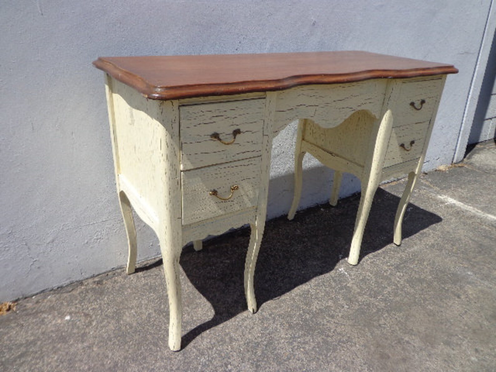 Antique Desk Table Vintage Regency French Provincial Writing Etsy