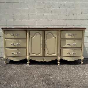 Vintage French Provincial Dresser Chest of Drawers Nursery Entry Table TV Console Furniture Bedroom Storage Wood Buffet CUSTOM PAINT Avail