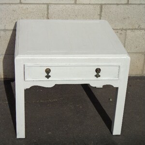 Coffee Table Cocktail Shabby Chic Country Cottage Coastal Cabinet Vintage Table Storage Wood Accent Drawer French CUSTOM PAINT Available afbeelding 3