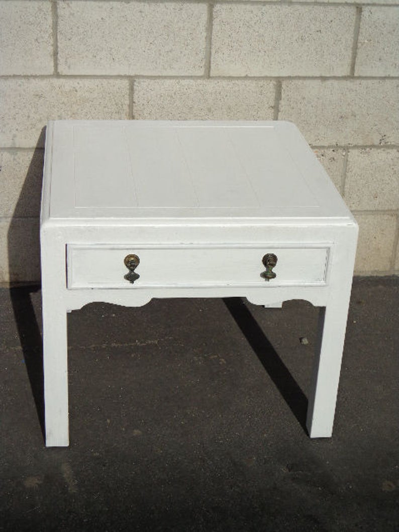Coffee Table Cocktail Shabby Chic Country Cottage Coastal Cabinet Vintage Table Storage Wood Accent Drawer French CUSTOM PAINT Available afbeelding 3