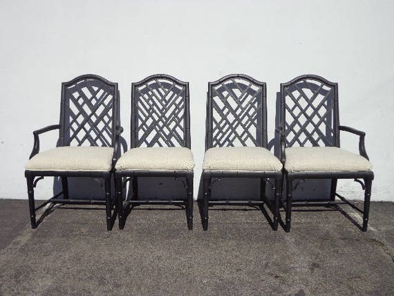 Chinese Chippendale Chair Heritage Chic Regency Boho Style Etsy