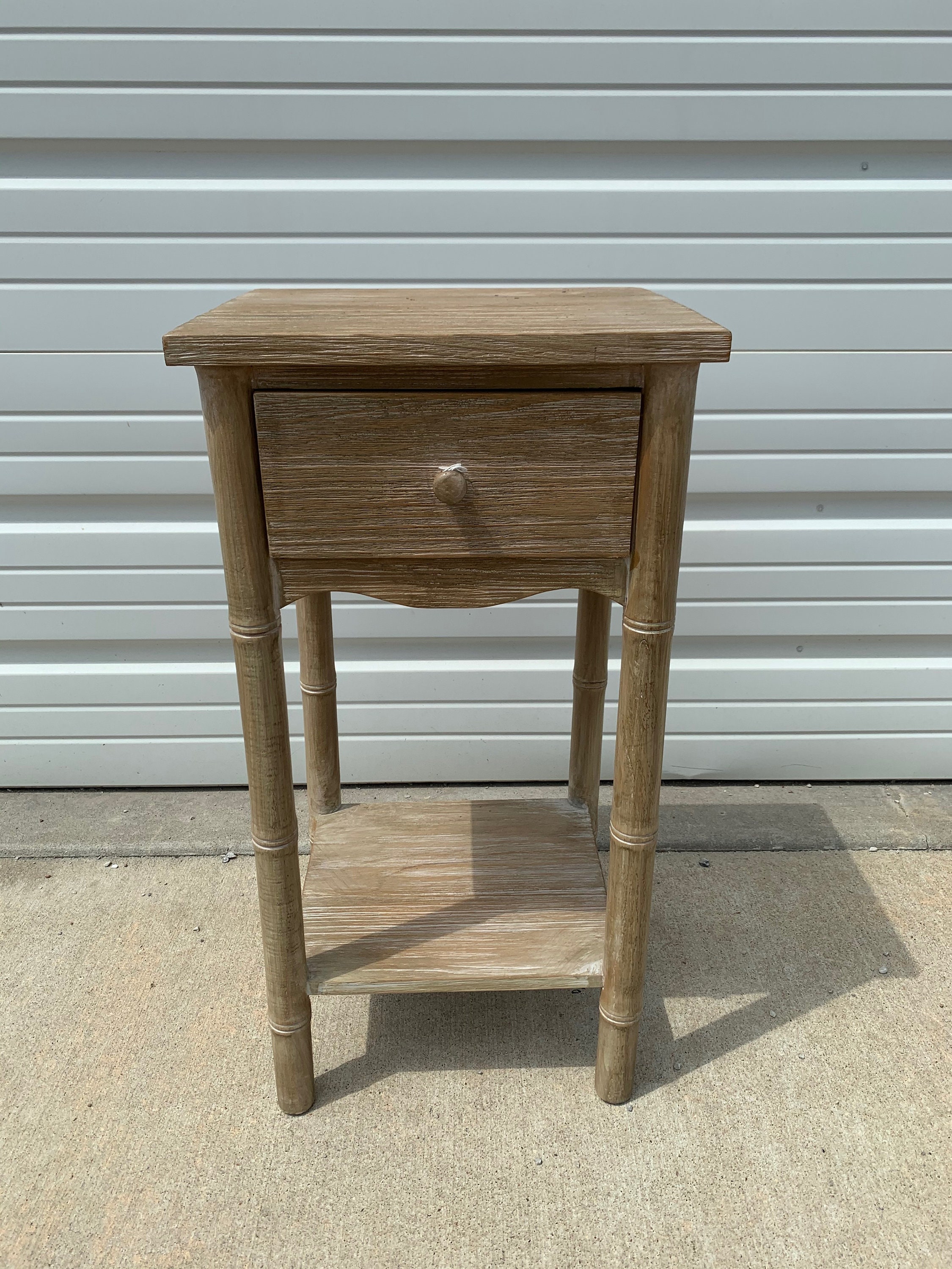 Thomasville faux cheap bamboo nightstand