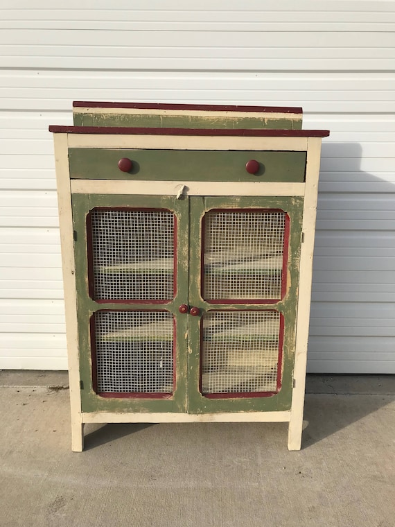 Antique Pie Safe Cabinet Hoosier Accent Table Vintage Storage Wood Farmhouse Rustic Primitive Sideboard Accent Shabby Chic Chicken Wire Antique Pie Safe Cabinet Hoosier Accent Table Vintage Storage Wood Farmhouse Rustic Primitive Sideboard Accent Shabby Chic Chicken Wire