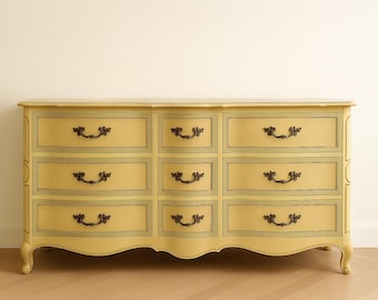 Vintage Drexel French Provincial Dresser: 9-Drawer Chest CUSTOM PAINT / REFINISHING Available