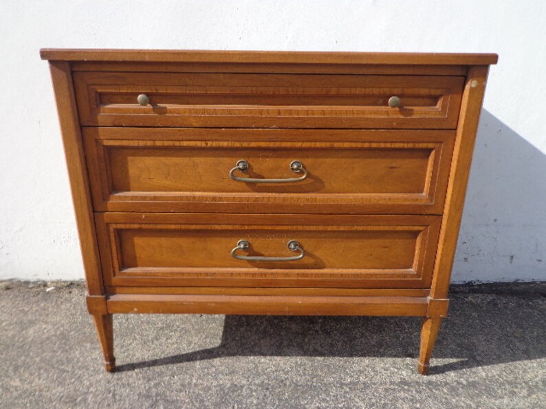 Nightstand Bachelor Chest French Provincial Dresser Bedside Etsy