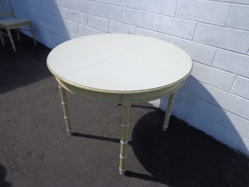 Vintage Faux Bamboo Dining Table Kitchen Thomasville Allegro Etsy
