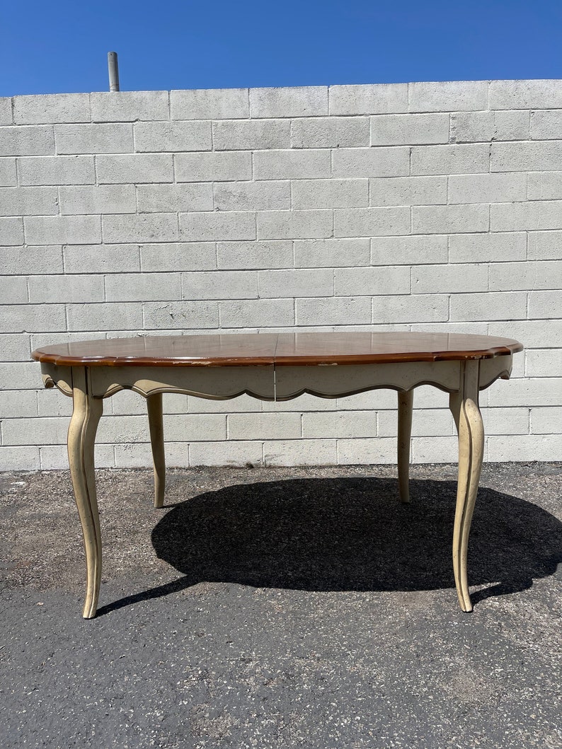 7pc Vintage French Provincial Dining Set Table and Chairs Kitchen