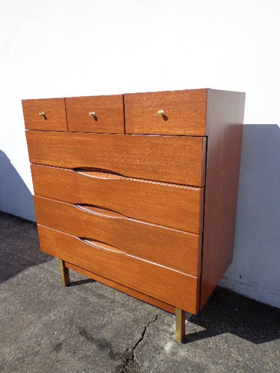 Dresser Chest Of Drawers American Of Martinsville Brass Mid Etsy