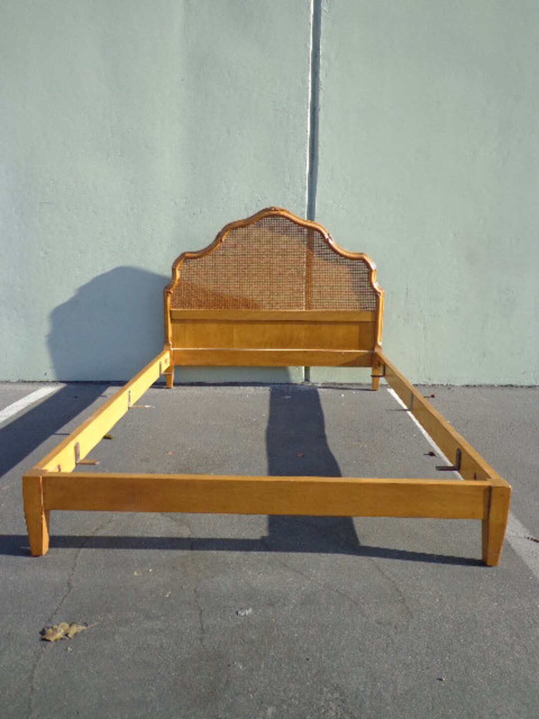 Antique Bed French Provincial Headboard Full Bed Cane Vintage Etsy