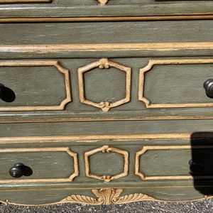 Vintage Wood Dresser Tall Chest of Drawers Bedroom Storage Country French Shabby Chic Antique Painted Dresser CUSTOM PAINT AVAIL image 9