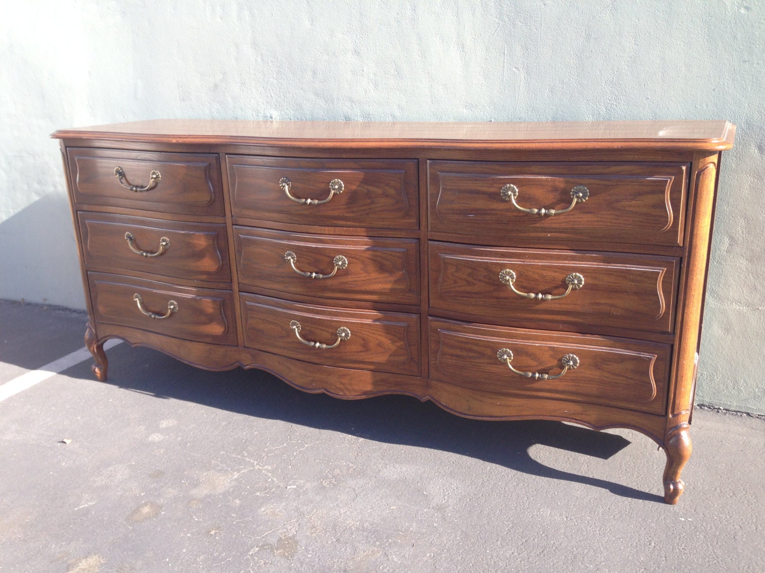 Thomasville French Provincial Dresser Chest Drawers Shabby Chic Mid ...