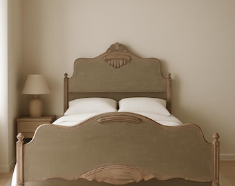 Antique French Provincial Full Size Bed Frame CUSTOM PAINT Available