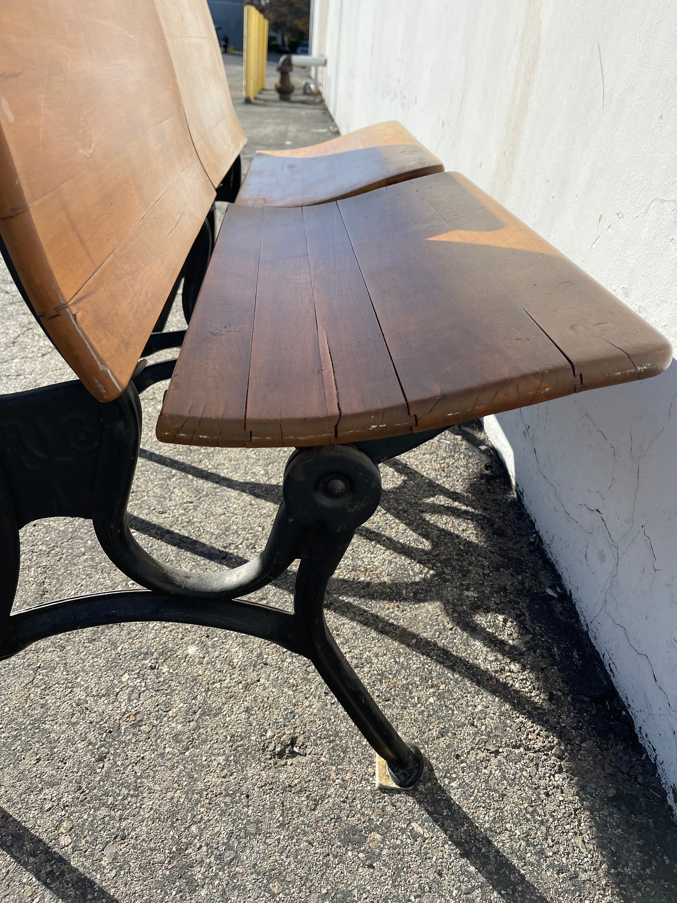 2 Antique Children's Chair Desk School Office Seating Stool Student Oak