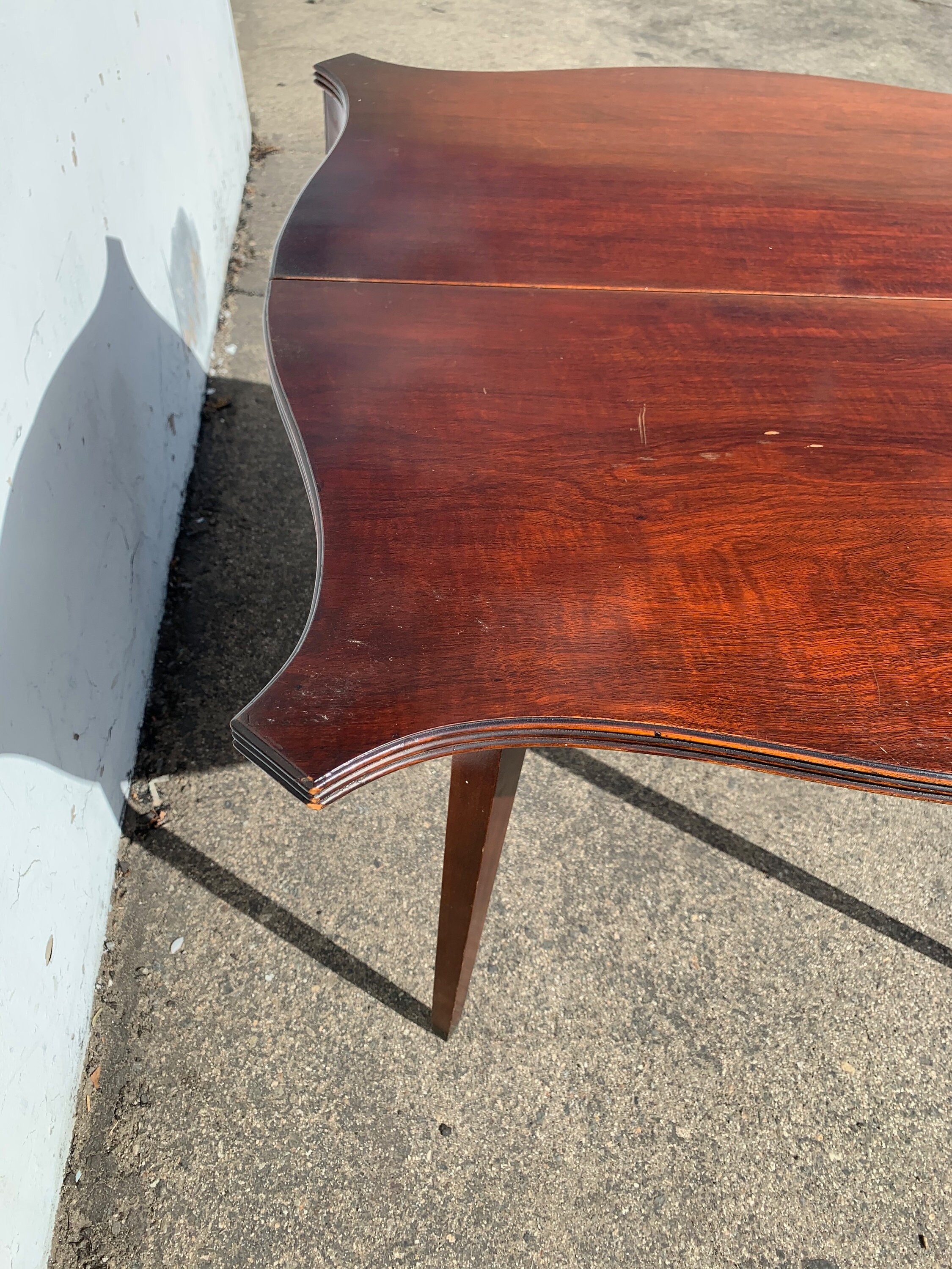 Antique Table Flip Top Game Card Table Wood Accent Console Traditional