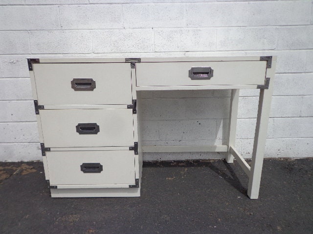 Vintage Campaign Desk Chair Office Work Mid Century Desk ...