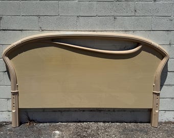 Post Modern Italian Queen Headboard Vintage Bed Sculptural Hollywood Regency  Vintage Bedroom Made in Italy Art Deco CUSTOM PAINT AVAIL