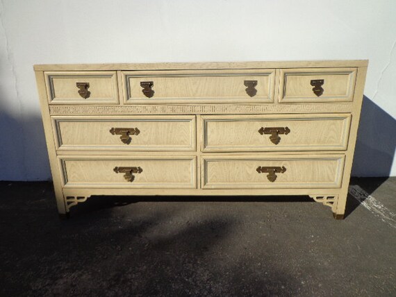 Dresser Dixie Shangri La Chest Of Drawers Faux Bamboo Table Etsy