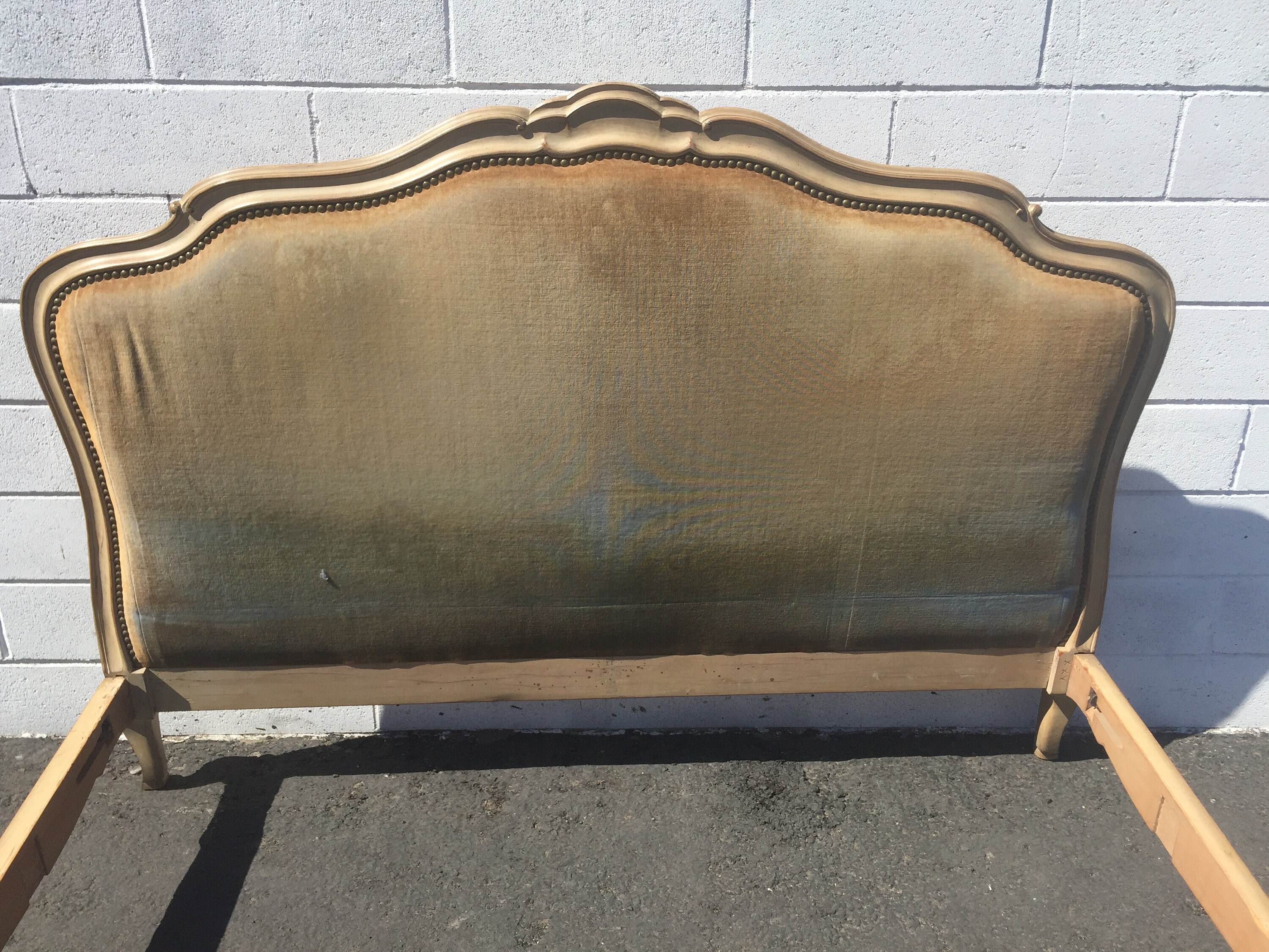 Antique Bed Frame Headboard French Provincial Shabby Chic Bedroom