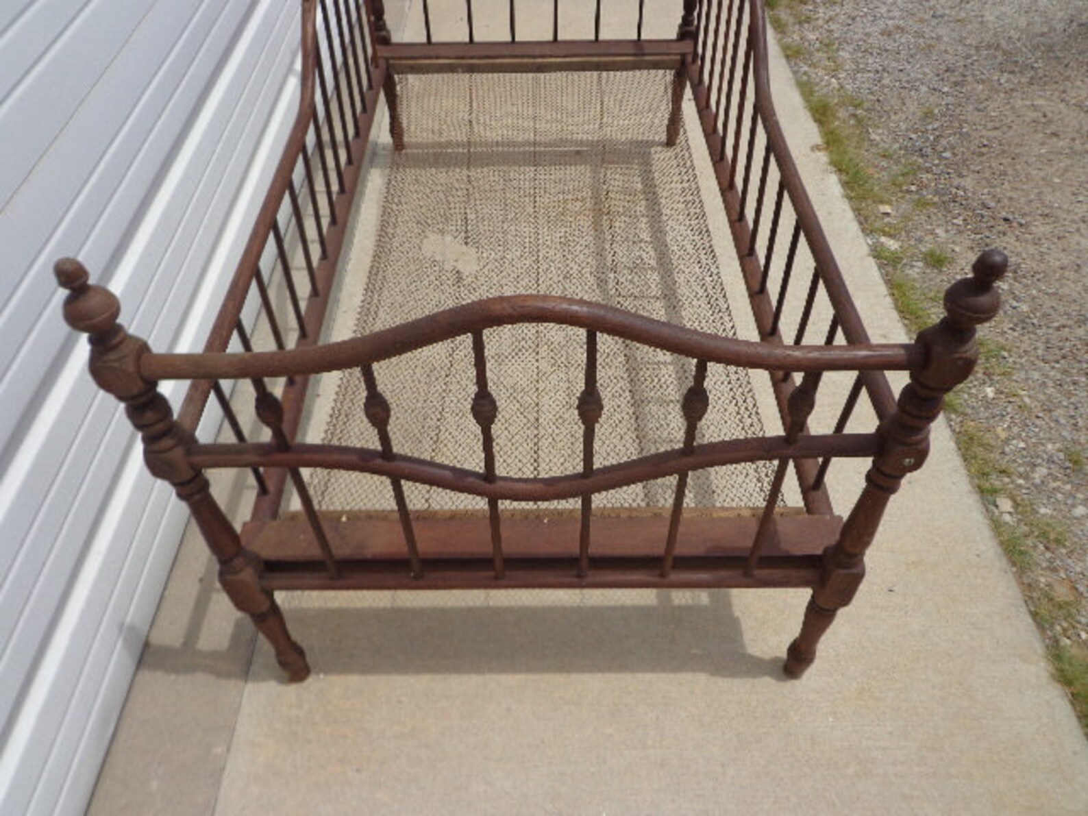 Antique Wood Baby Crib Shabby Chic Daybed Day Bed Settee Etsy