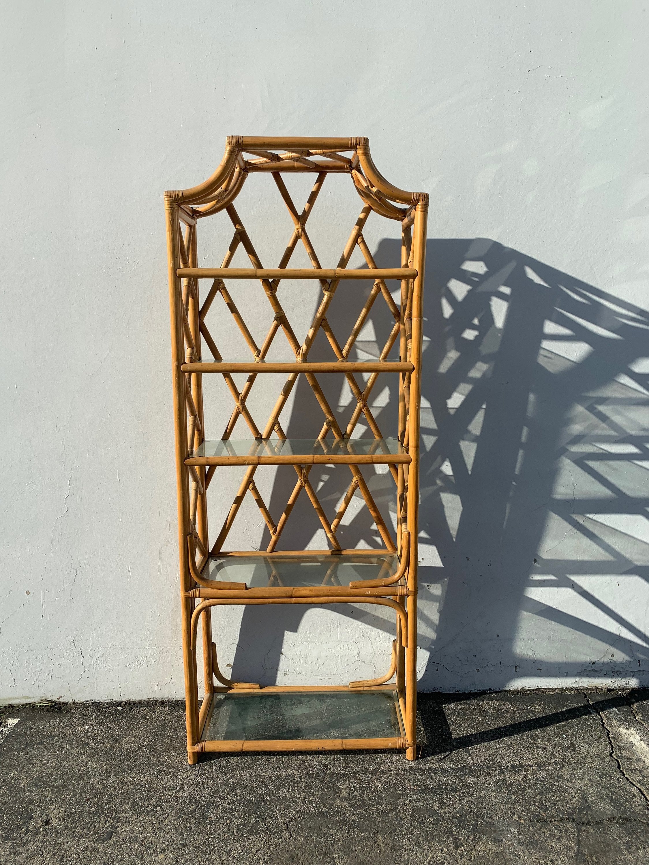 Simple Wicker Bookcase for Living room