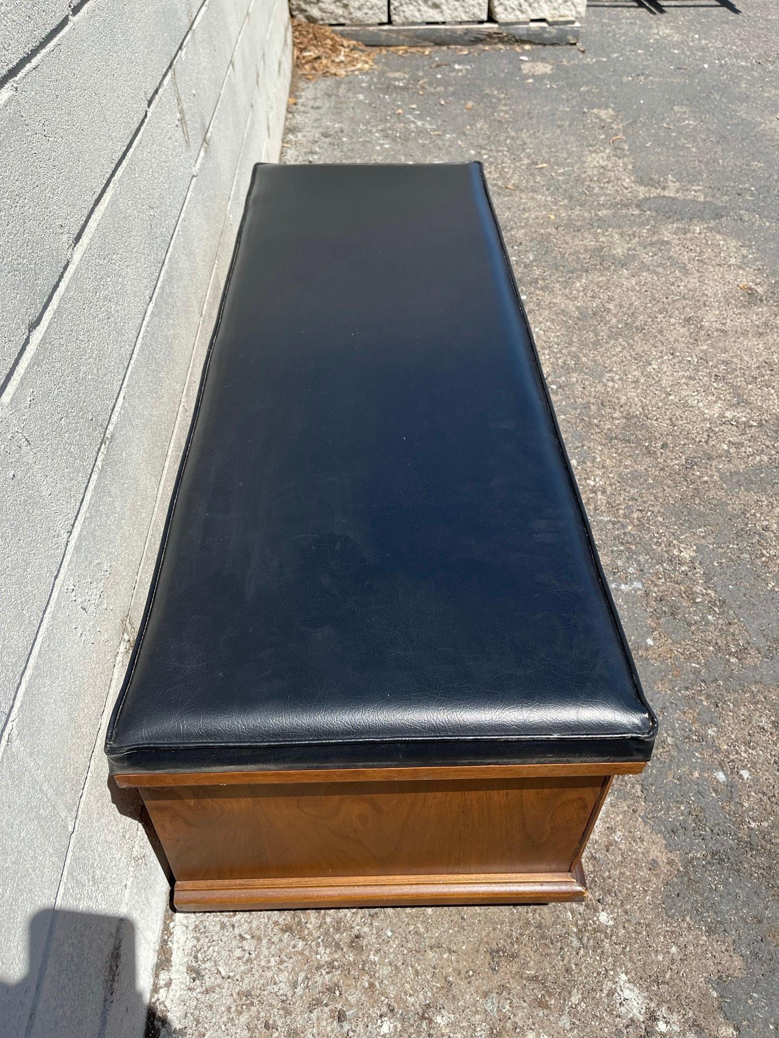 Mid Century Modern Bench Chest Storage Coffee Wood Table Trunk Hope