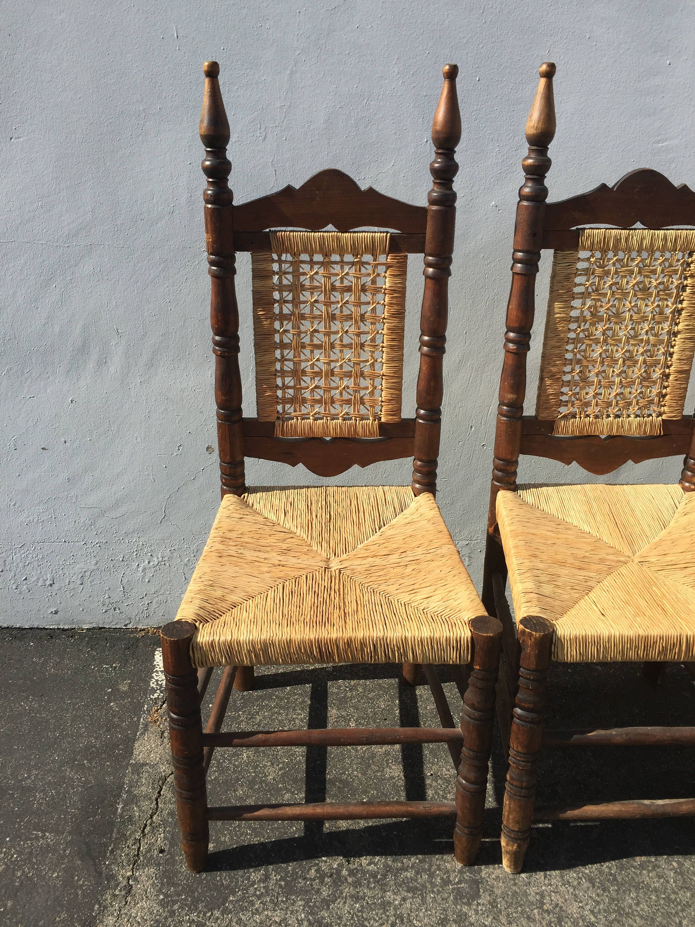 Antique rush online seat chairs