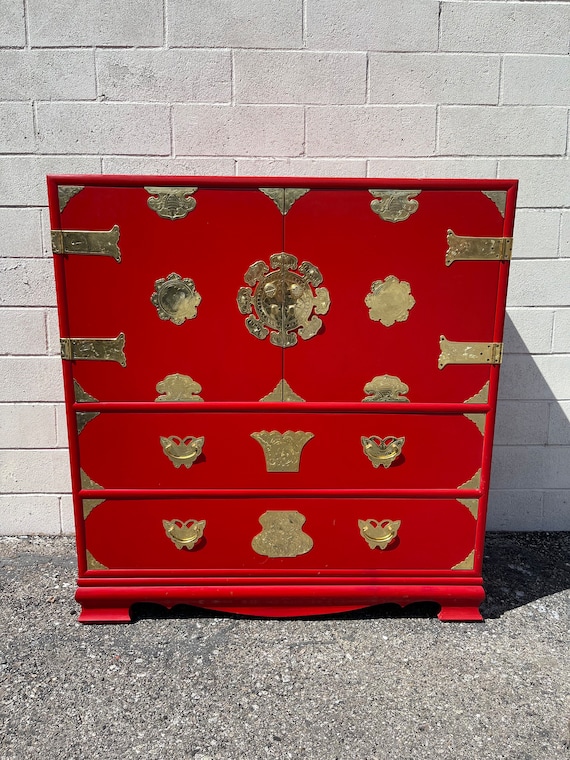 Red chest of drawers discount